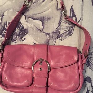 Pink Leather Women's Bag